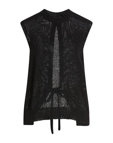 Woman Sweater Black Size M Cotton, Polyamide