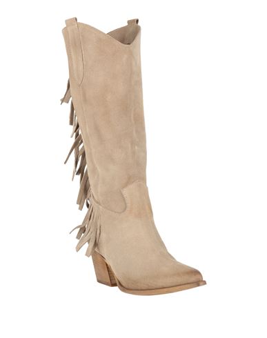 Woman Boot Beige Size 6 Leather
