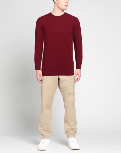 Cashmere Company Man Sweater Burgundy Size 40 Wool, Cashmere