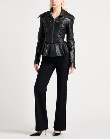 Woman Jacket Black Size 4 Lambskin