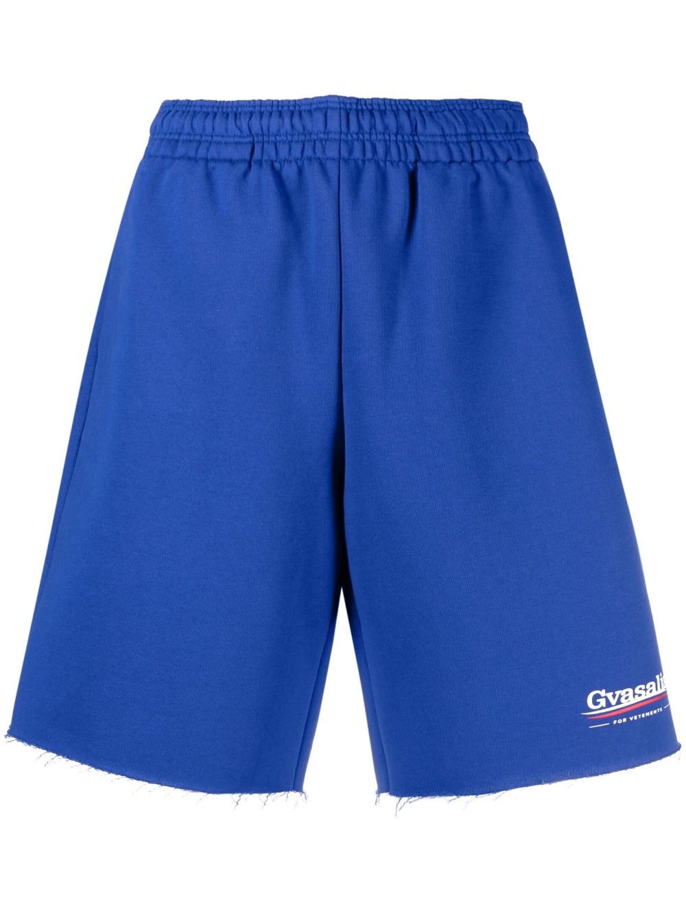 Knee-length track shorts - Blue