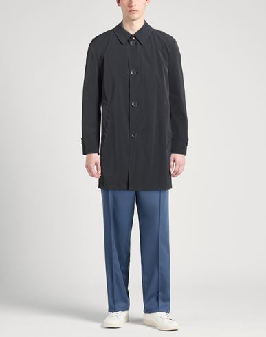 Man Overcoat & Trench Coat Midnight blue Size 50 Polyester, Viscose