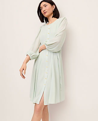 Ann Taylor Belted Flare Dress