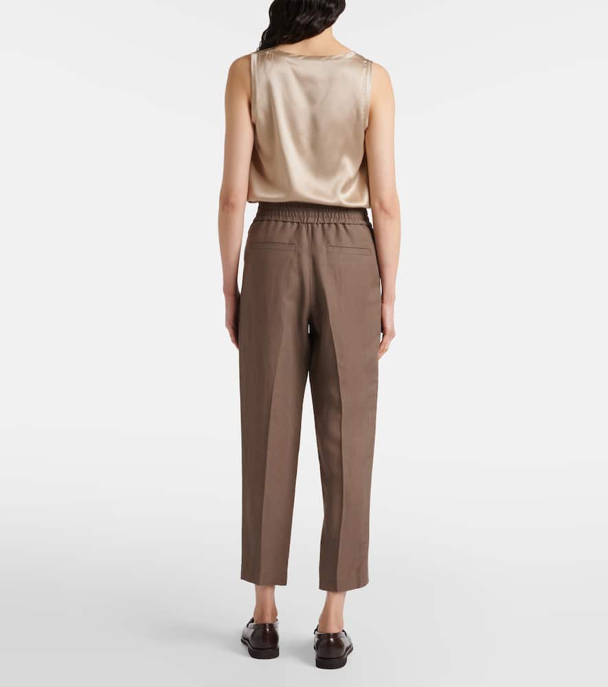 Mid-rise straight pants