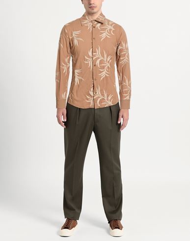 Man Shirt Camel Size M Cotton