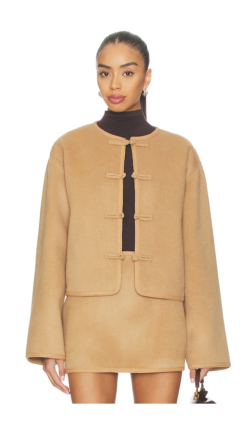 Tularosa Claudette Coat in Tan. XS. Also in XXS, S, M