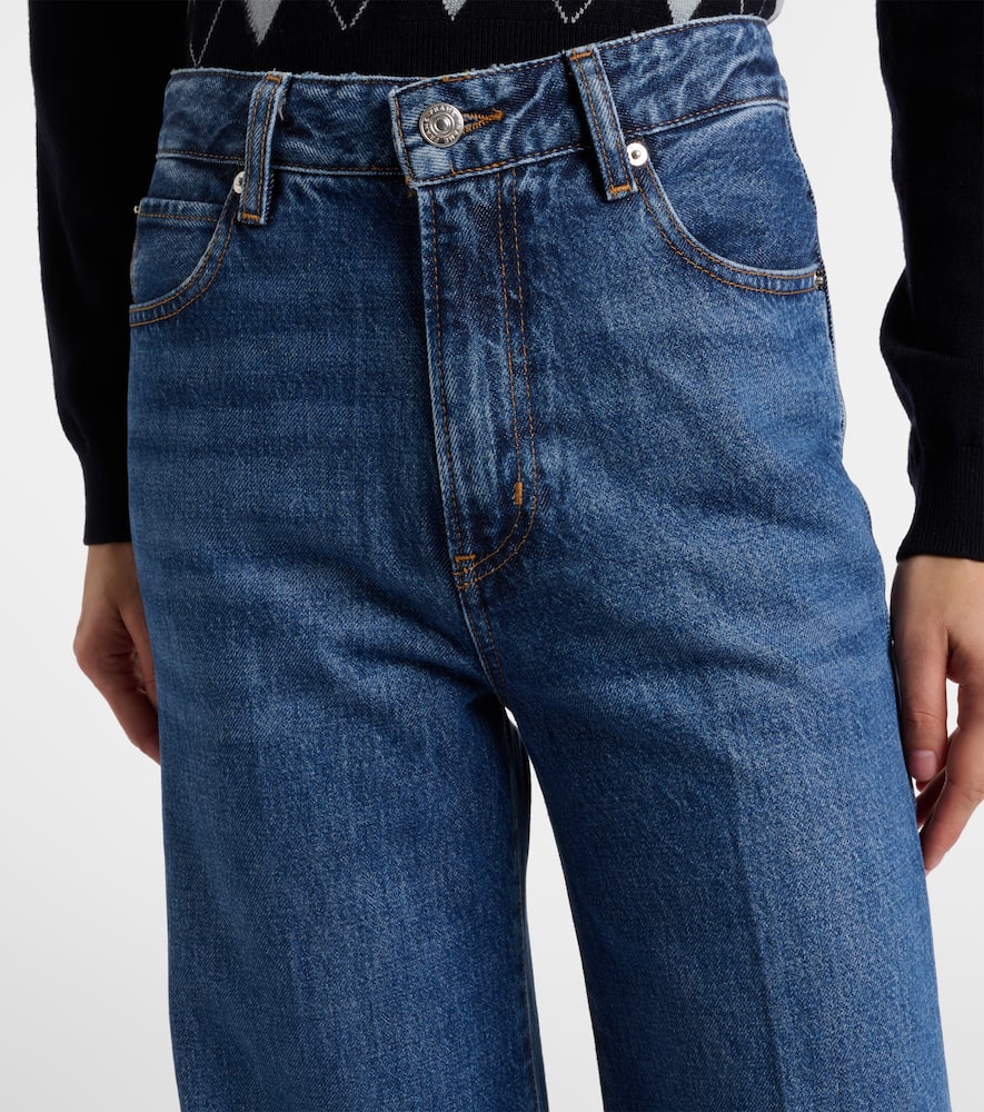 Slice high-rise flared jeans
