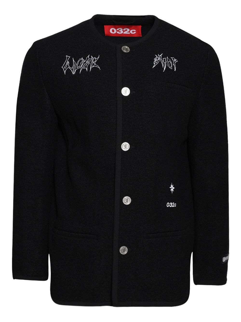 Ghost Writer button-up embroidered jacket - Black