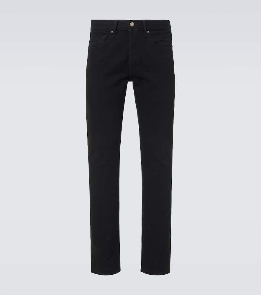 Mid-rise straight jeans
