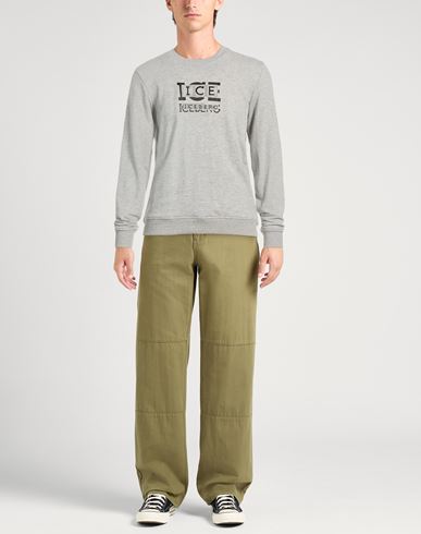 Man Sweatshirt Light grey Size M Cotton, Viscose