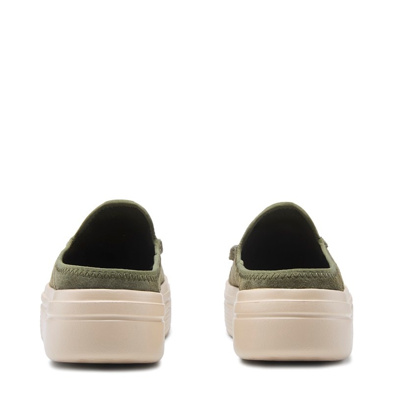 Women's Austin Lift Classic Mule Shoes (Moss Green Suede)