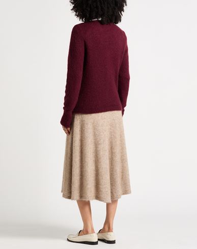 Woman Cardigan Burgundy Size L Acetate, Polyamide, Mohair wool, Wool, Elastane