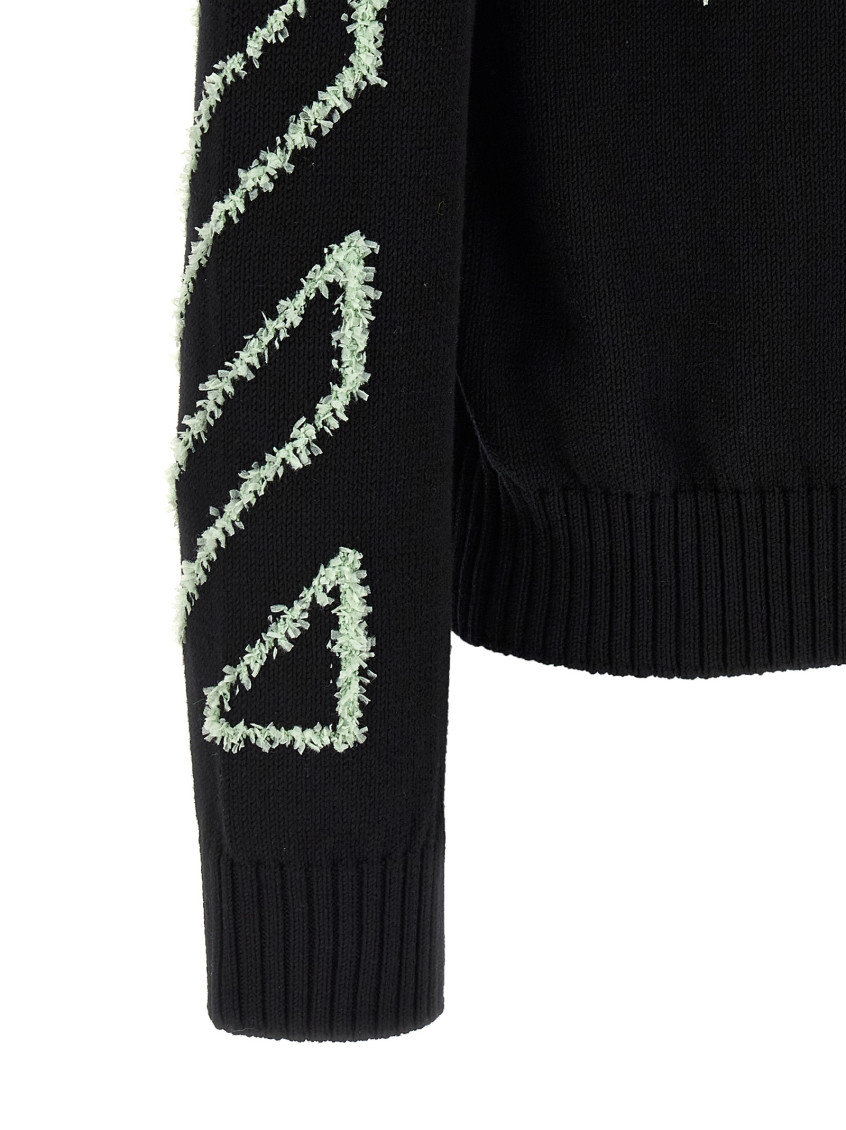 Diag Outline Sweaters And Cardigans Black