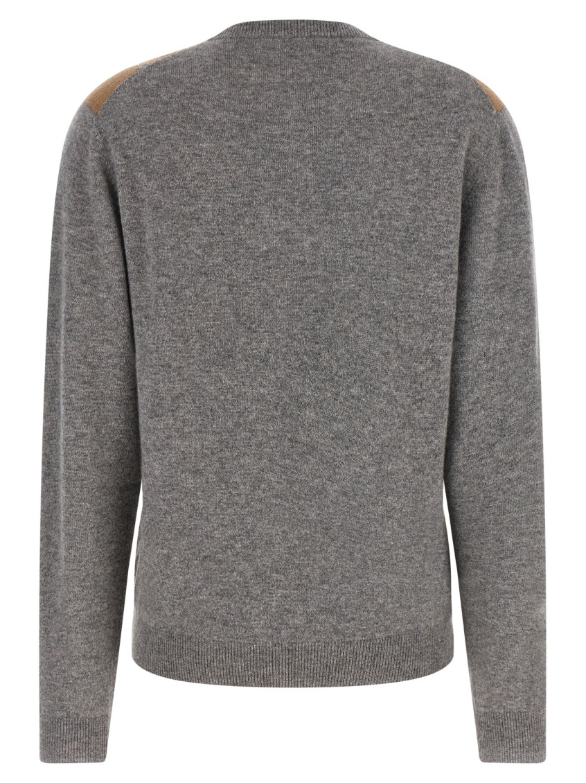 Prada - argyle v neck wool sweater