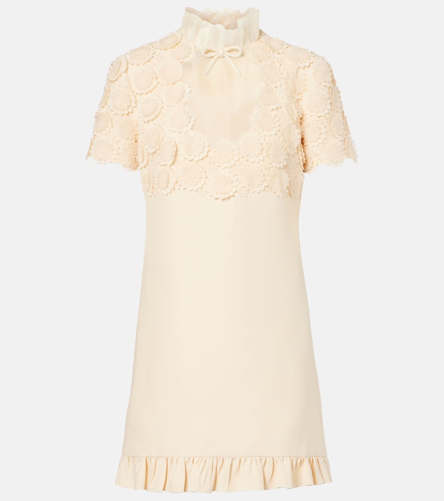 Crepe Couture embroidered minidress