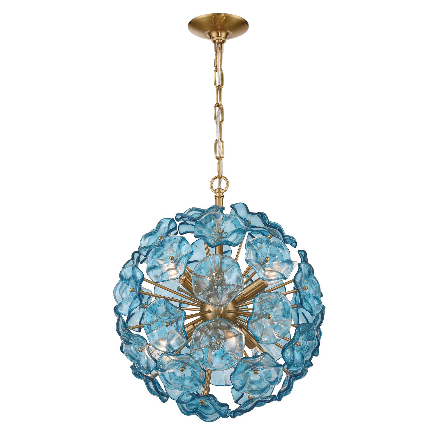 Aged Brass Chandelier from the Esme Collection