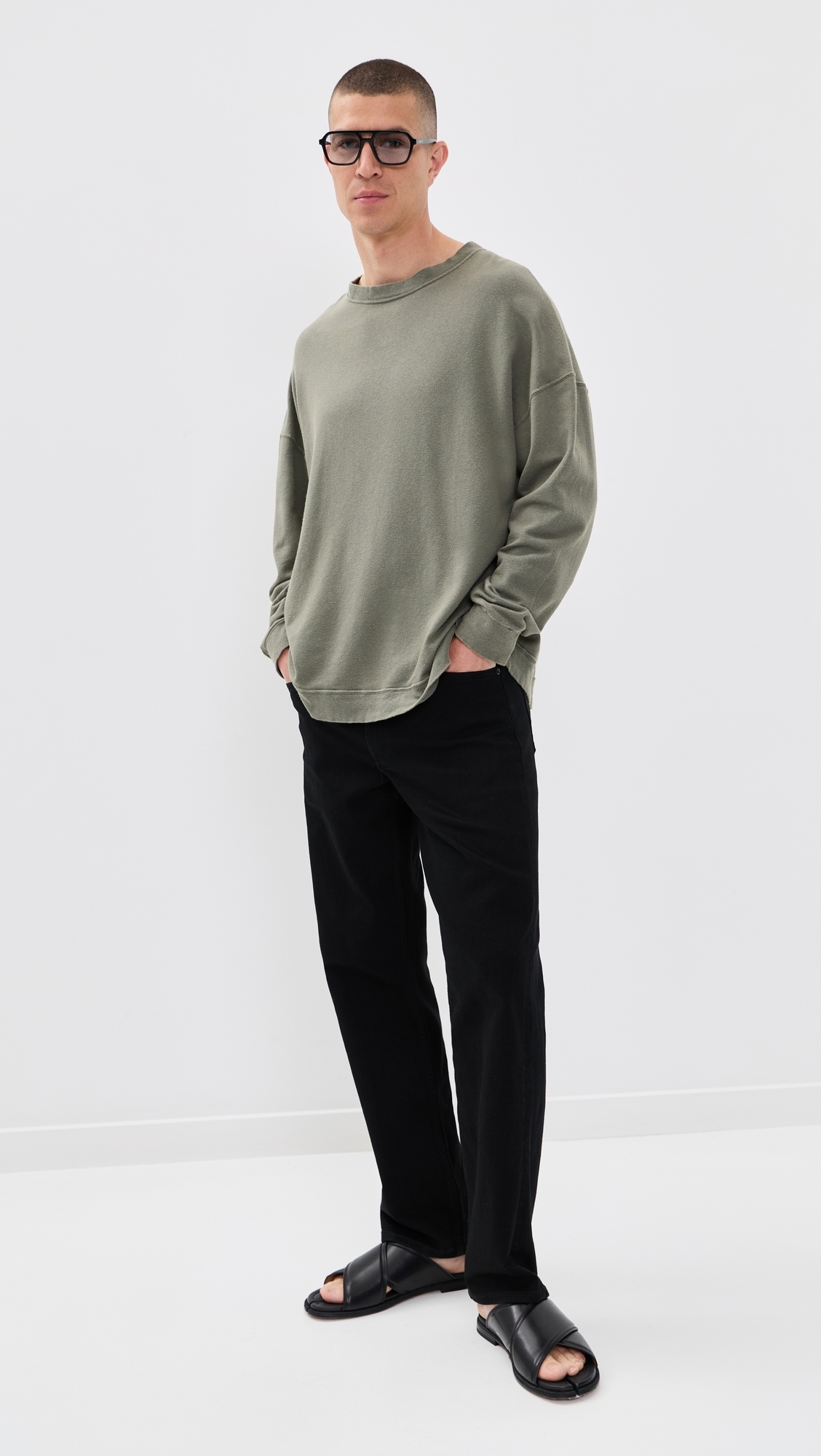 Slack Sweatshirt Worn Olive Rogue Loopback
