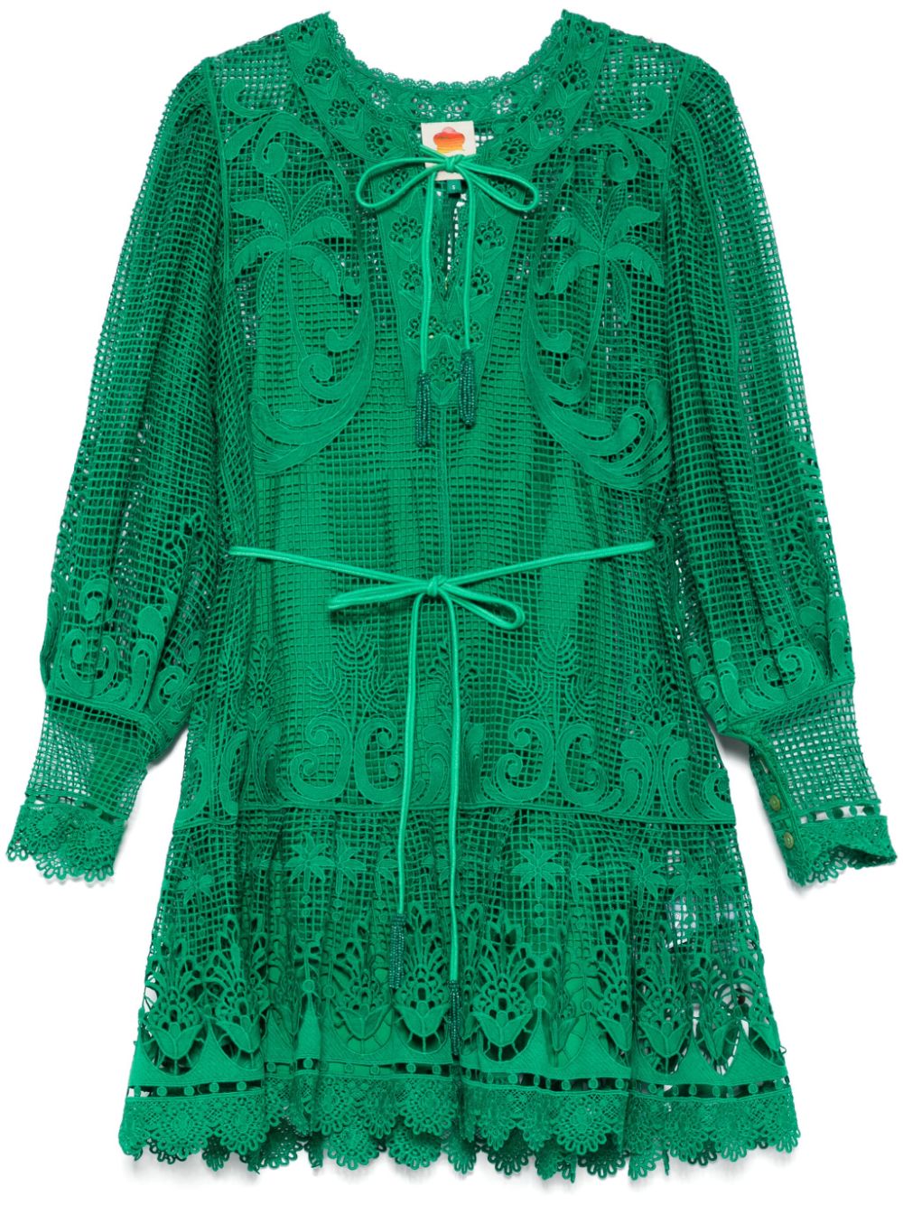 Tropical Flight mini dress - Green