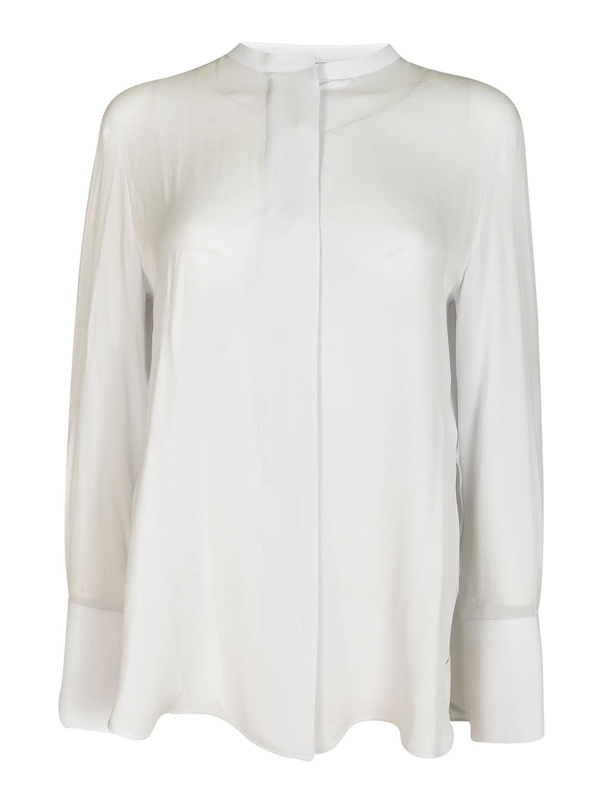 Band Collar Plain Shirt