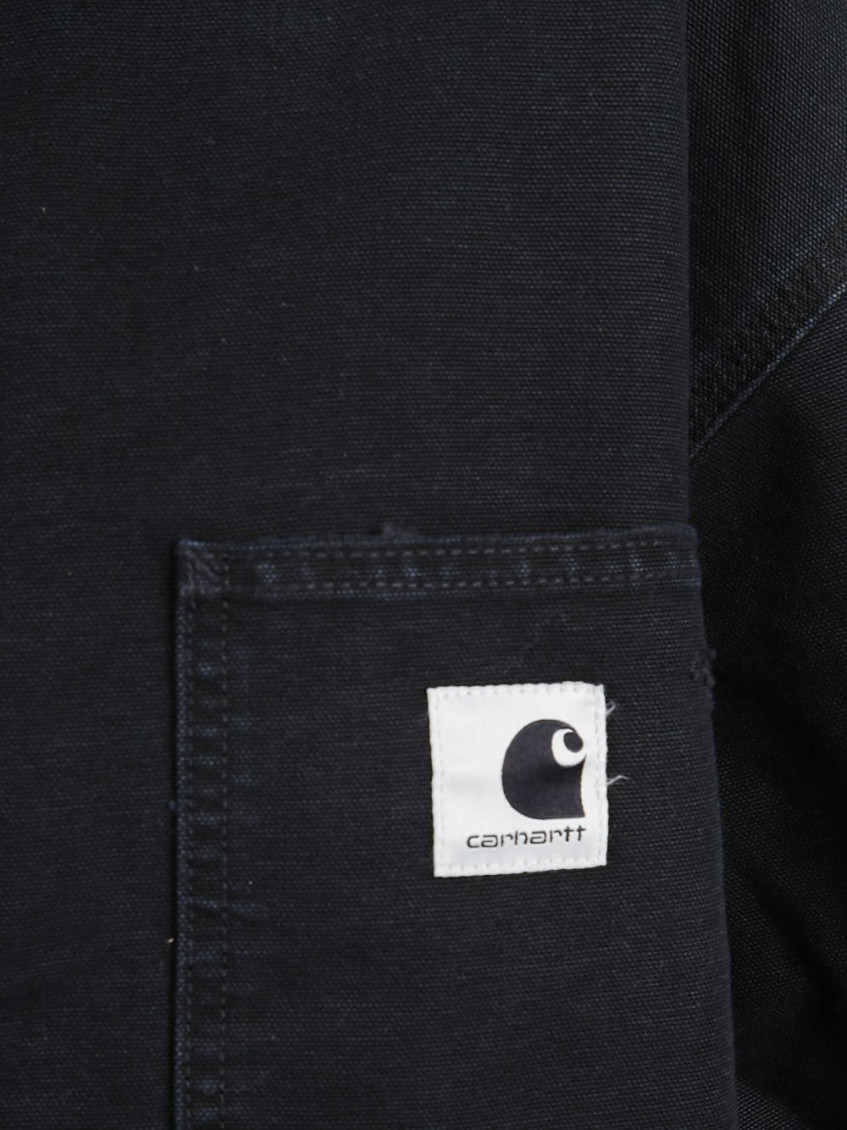 Black Shirt Collar Logo Jacket