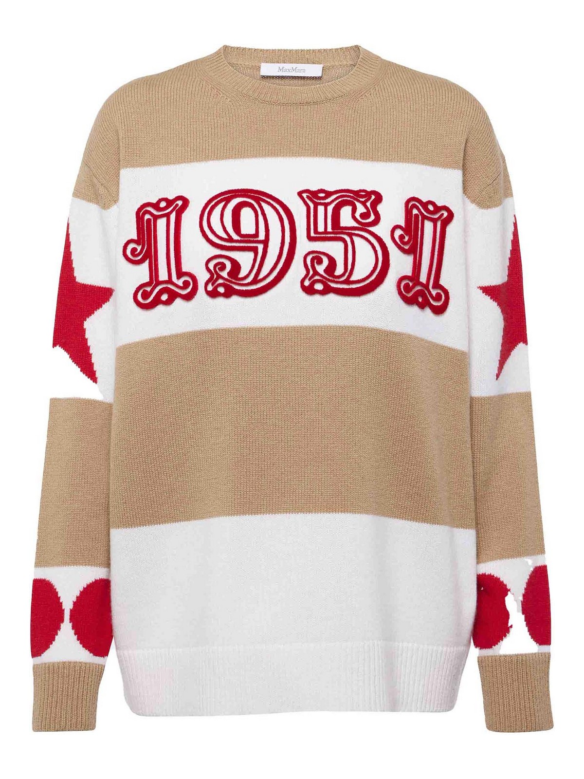 Light Brown Dirce 1951-motif Striped Jumper