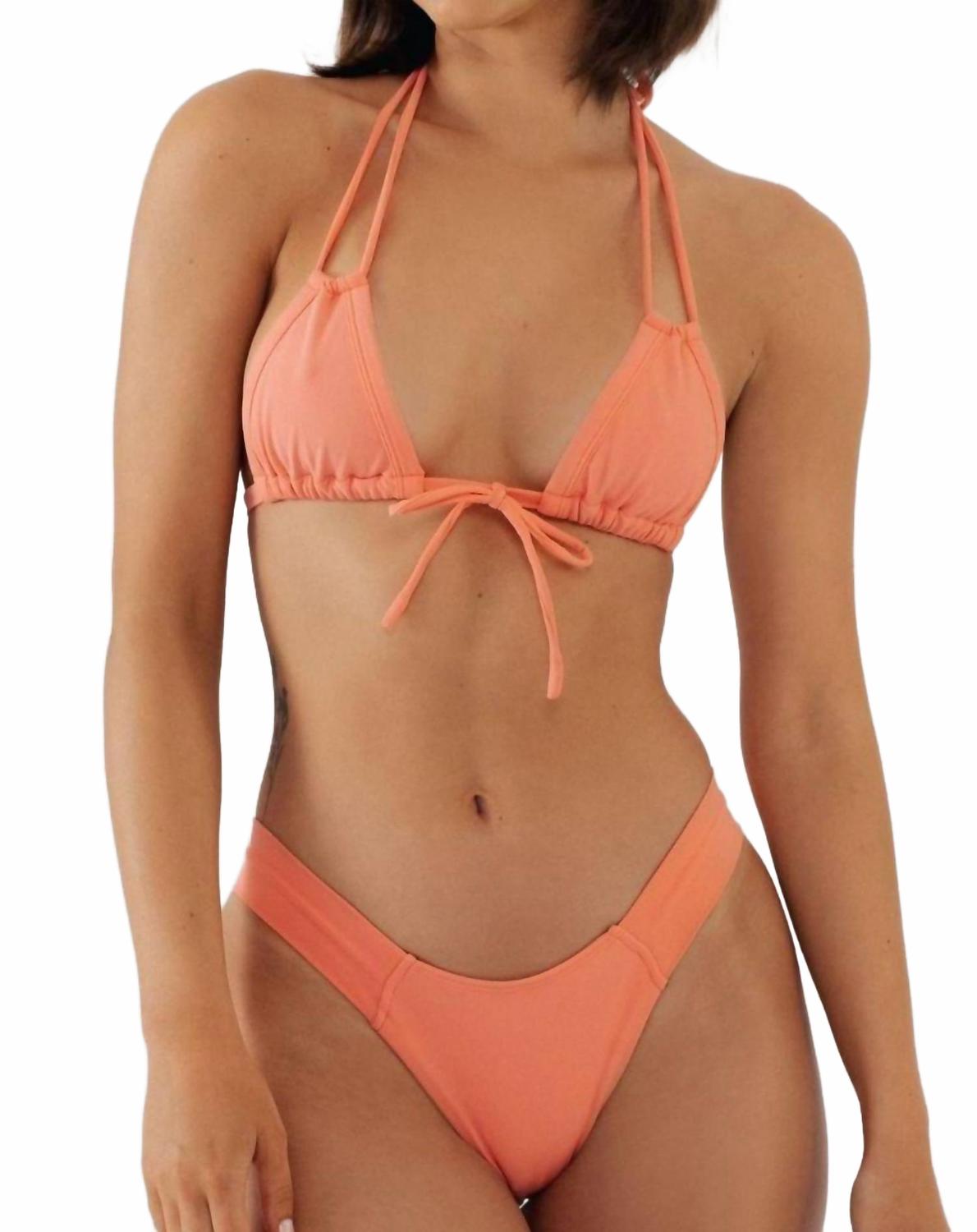 Added Coverage Uno Bikini Bottom In Coral