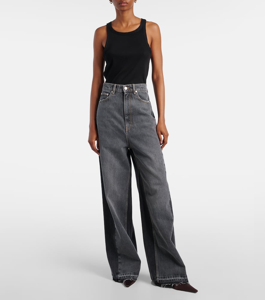 High-rise wide-leg jeans