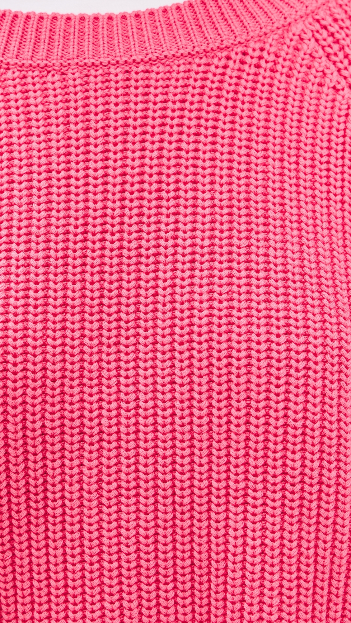 Crew Neck Long Sleeve Sweater Peony Pink