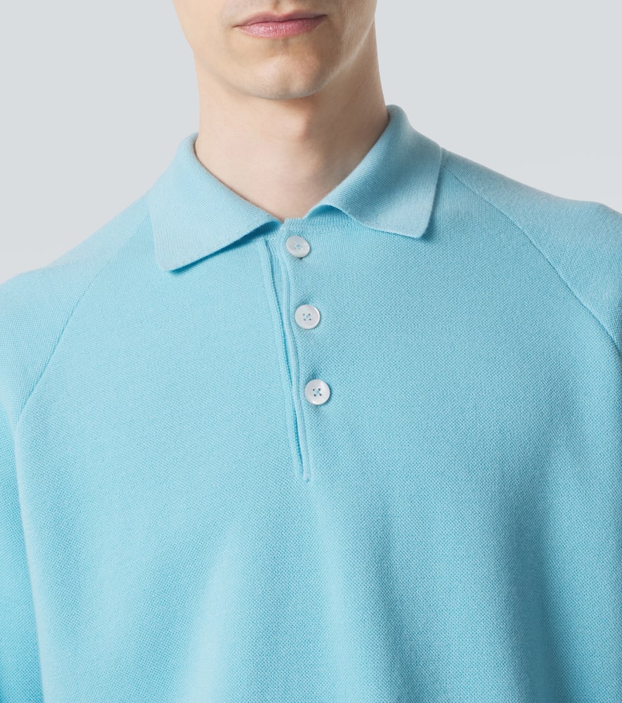 Cotton polo sweater