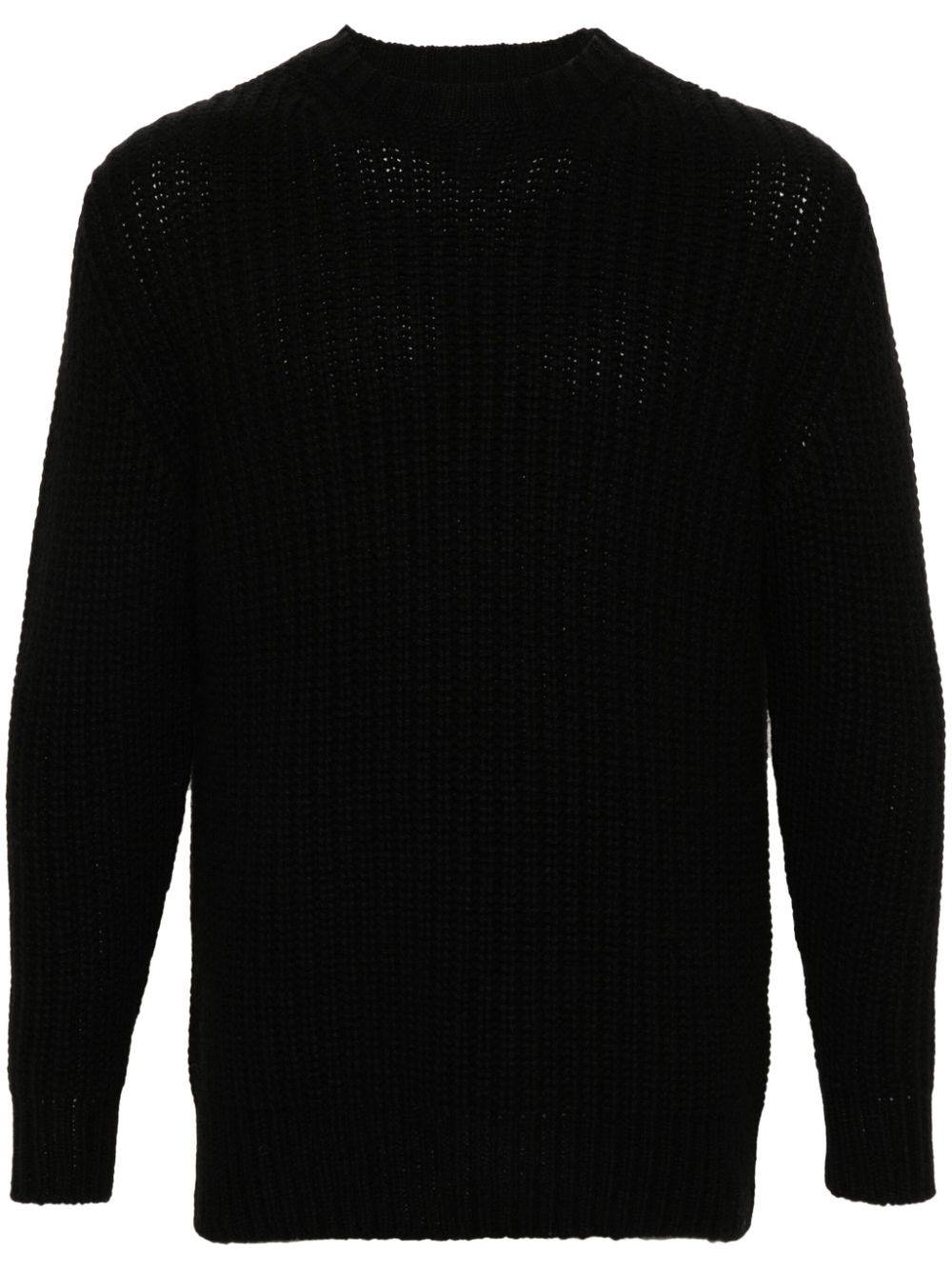 Crew-neck cashmere jumper - Black