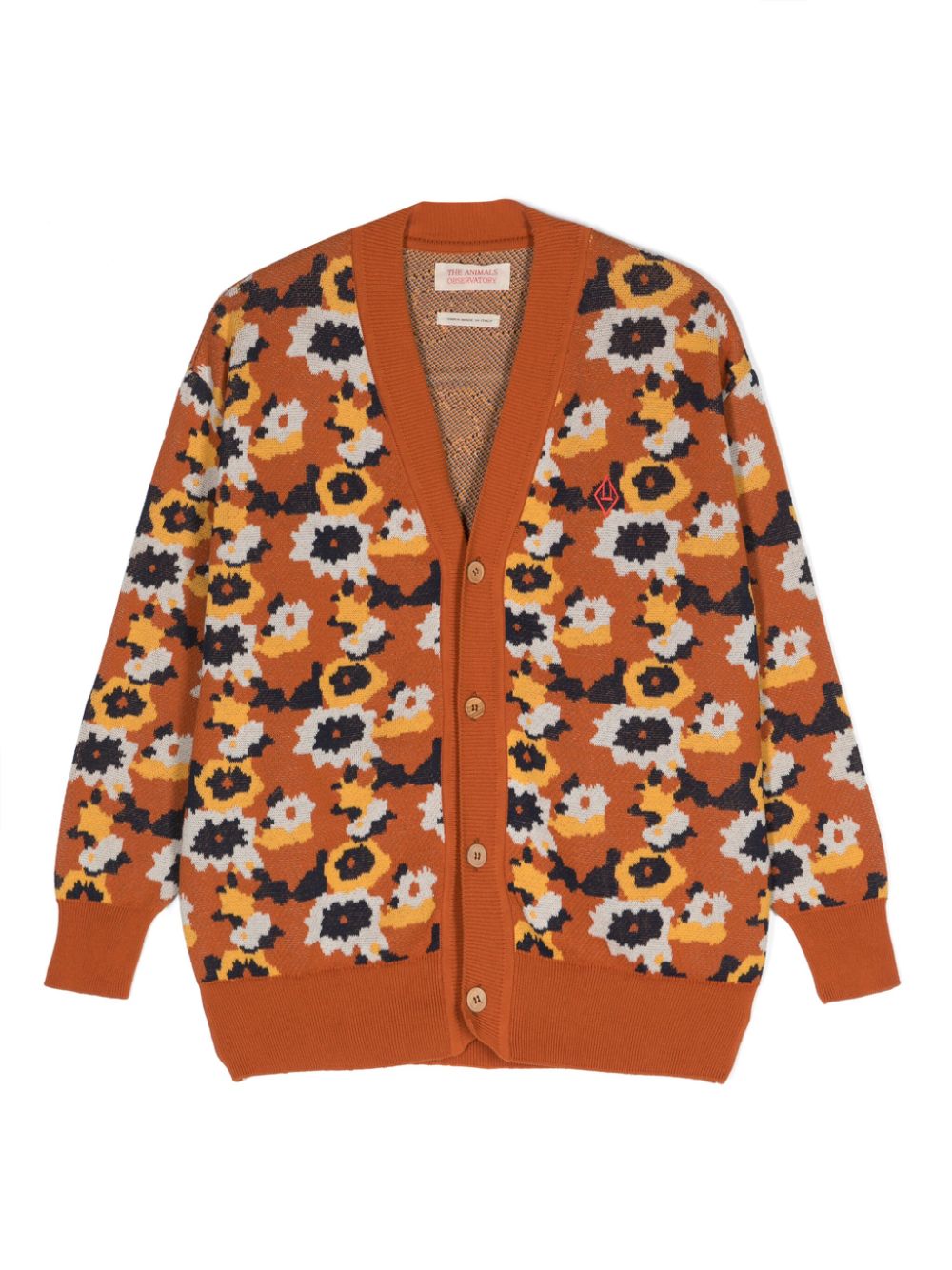 Racoon organic-cotton cardigan - Blue