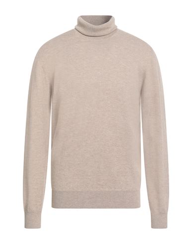 Alpha Studio Man Turtleneck Sand Size 44 Geelong Wool