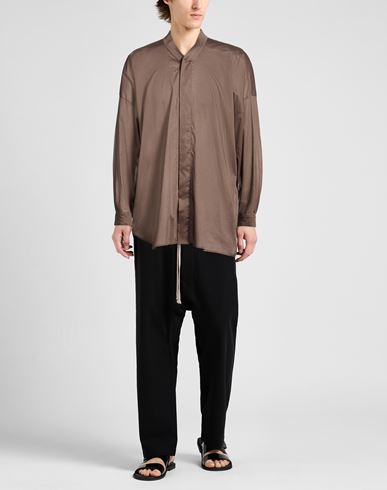 Man Shirt Taupe Size 38 Cotton