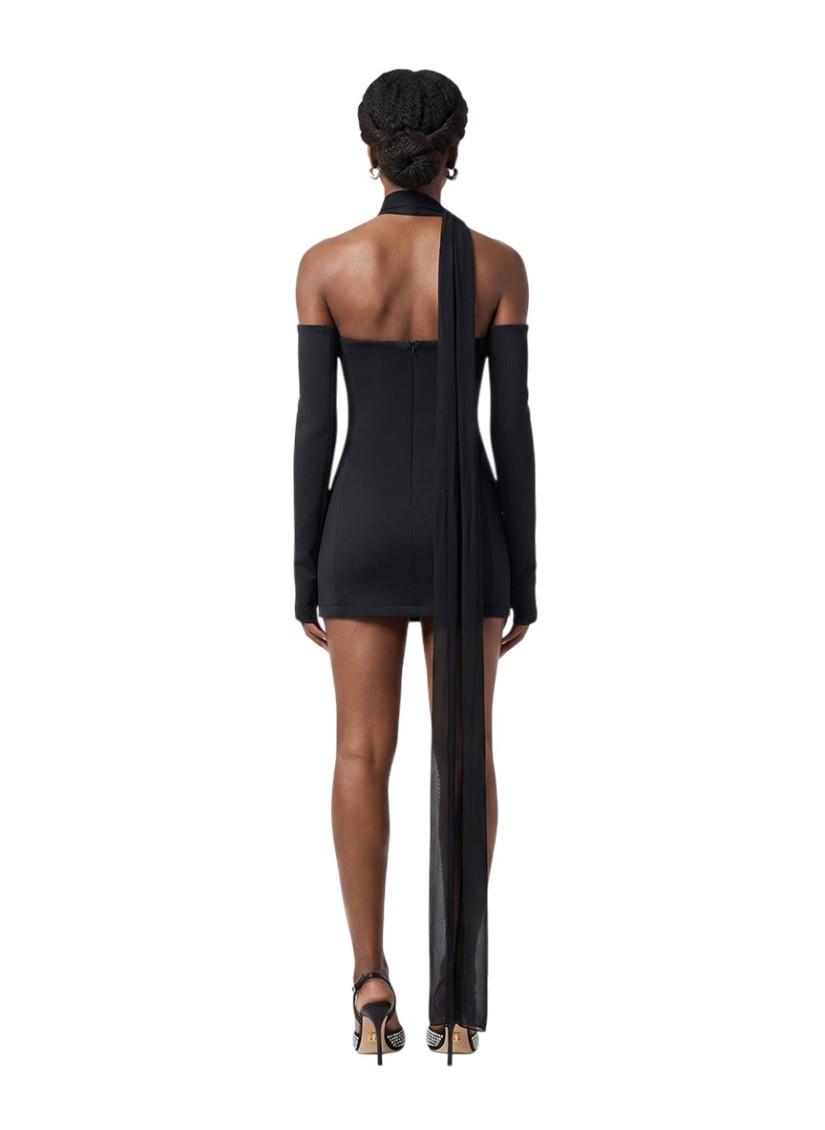 Blumarine - mini dress off shoulder lace up design