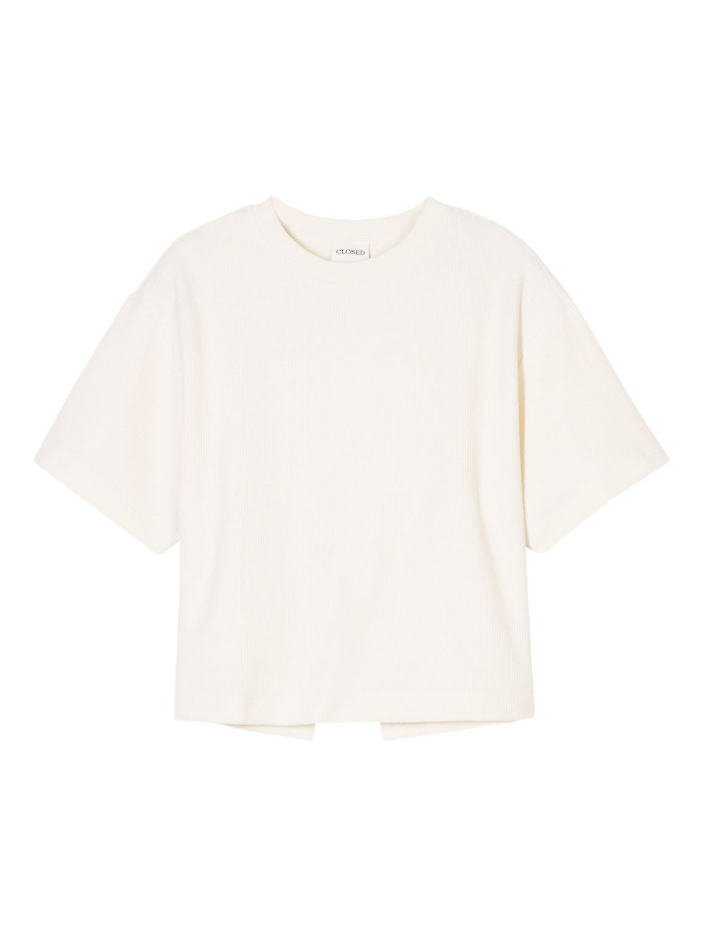 Fine-ribbed T-shirt - White