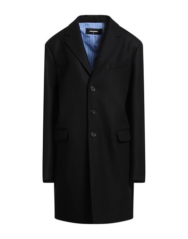 Woman Coat Black Size 10 Virgin Wool, Polyamide, Elastane