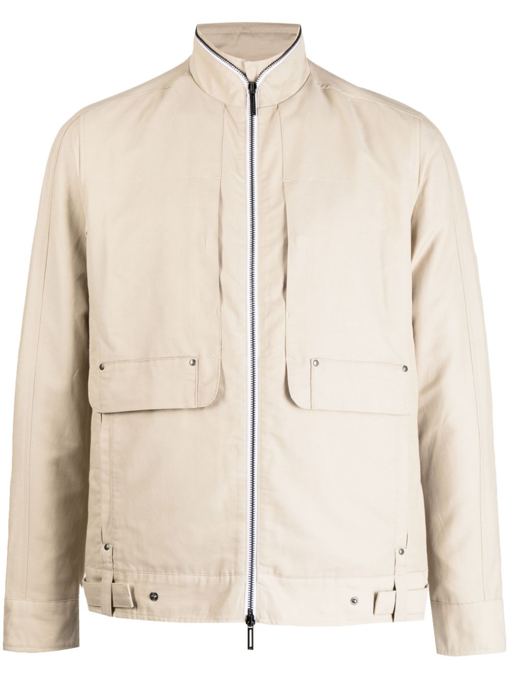 The Bureau stand-up collar jacket - Brown