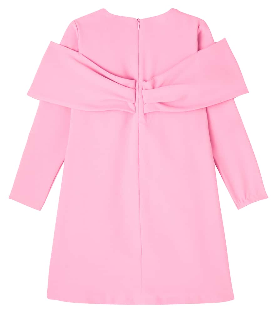 Bow-detail crêpe dress