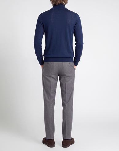 Man Turtleneck Navy Size 38 Wool
