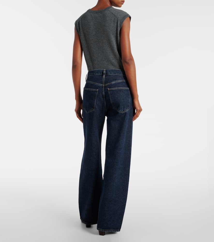 Low Curve mid-rise barrel-leg jeans