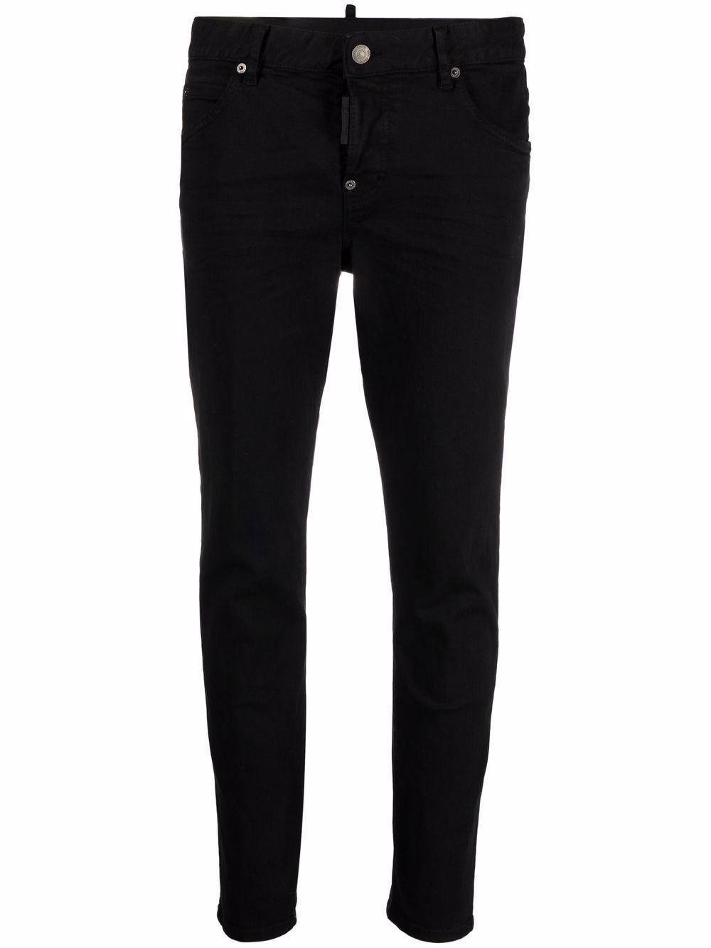 Logo-patch denim jeans - Black