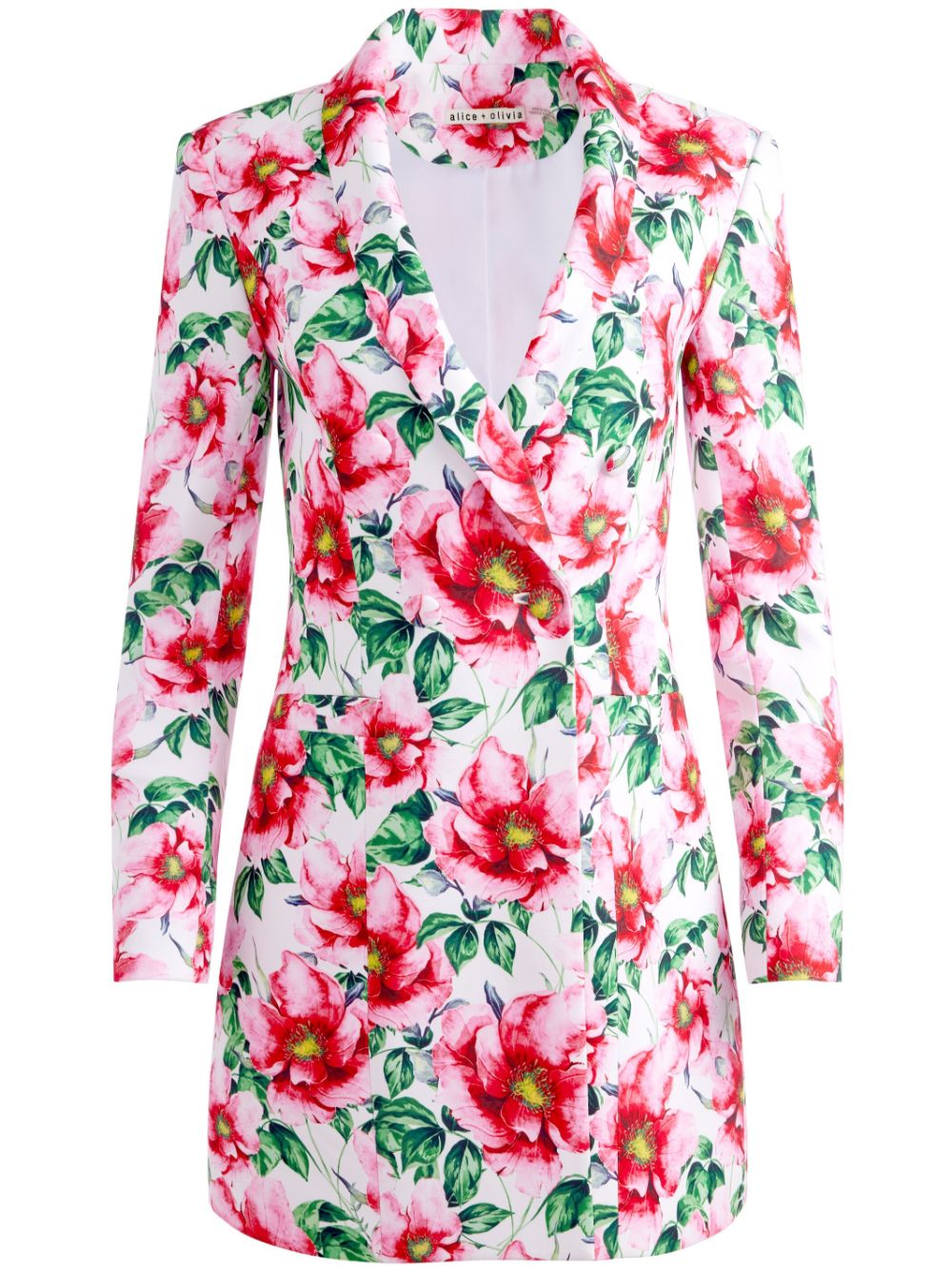 Latoya floral mini blazer dress - White