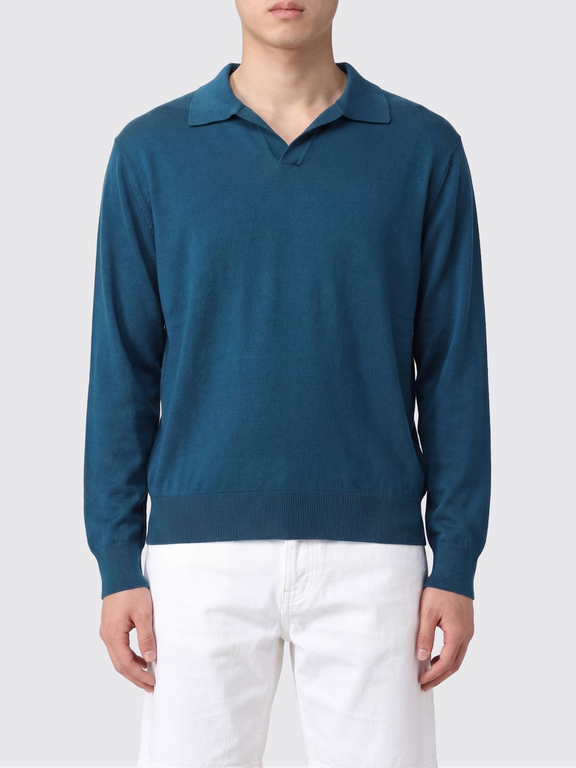 Sweater Men color Petroleum Blue