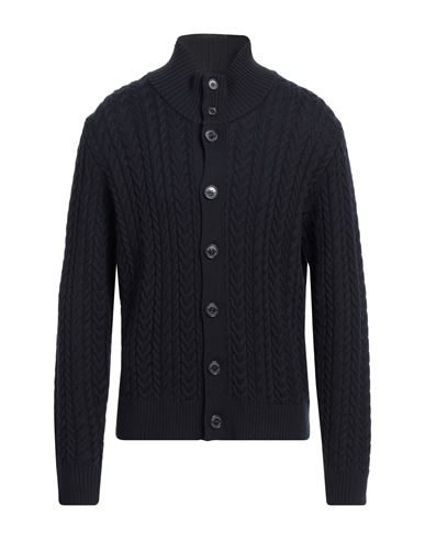 Brooksfield Man Cardigan Midnight blue Size 40 Wool