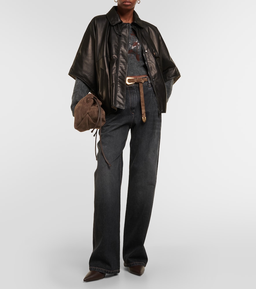 Leather overshirt