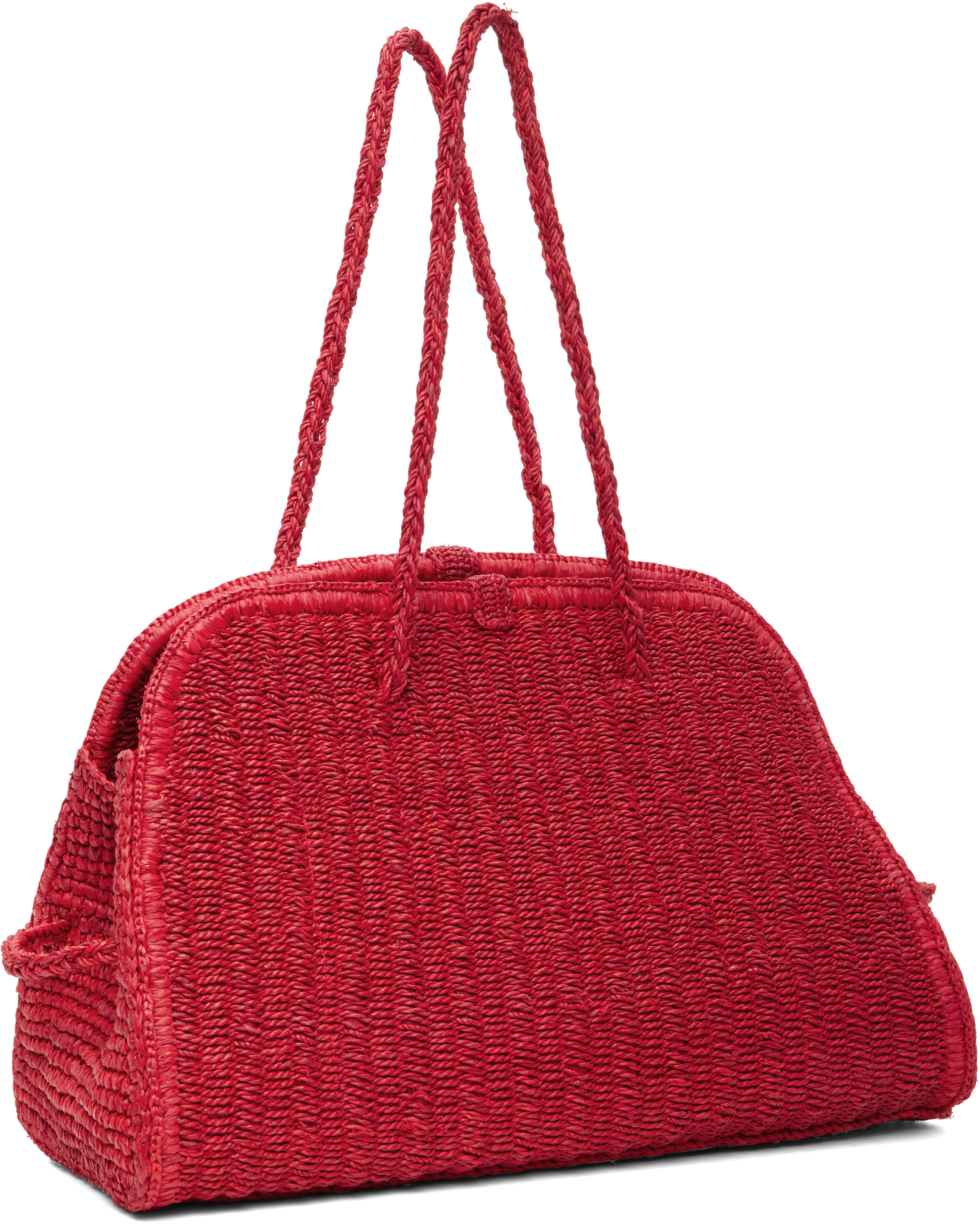 Red 'The raffia Turismo' Bag