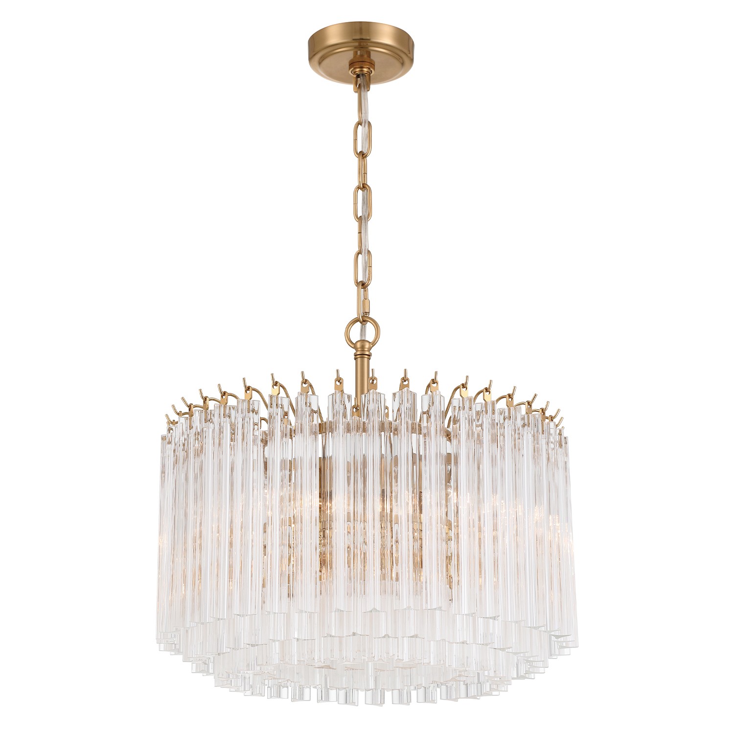 Aged Brass Chandelier from the Lofton Collection