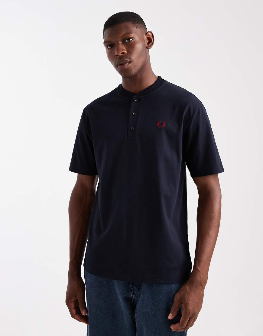 Henley t-shirt in navy