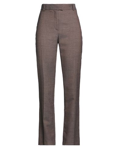 Woman Pants Brown Size 10 Polyester, Wool