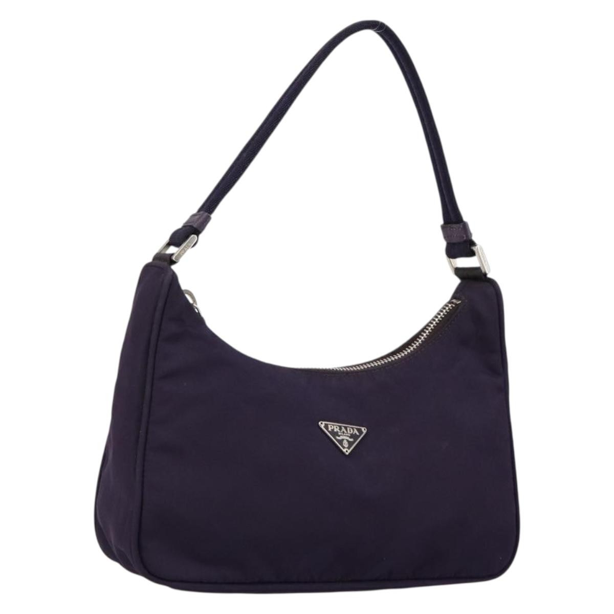 Prada Hobo Tessuto Purple Nylon Bag Pre-Owned